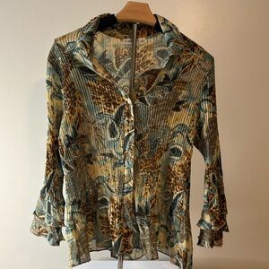 Cato Multicolor Pleated Blouse